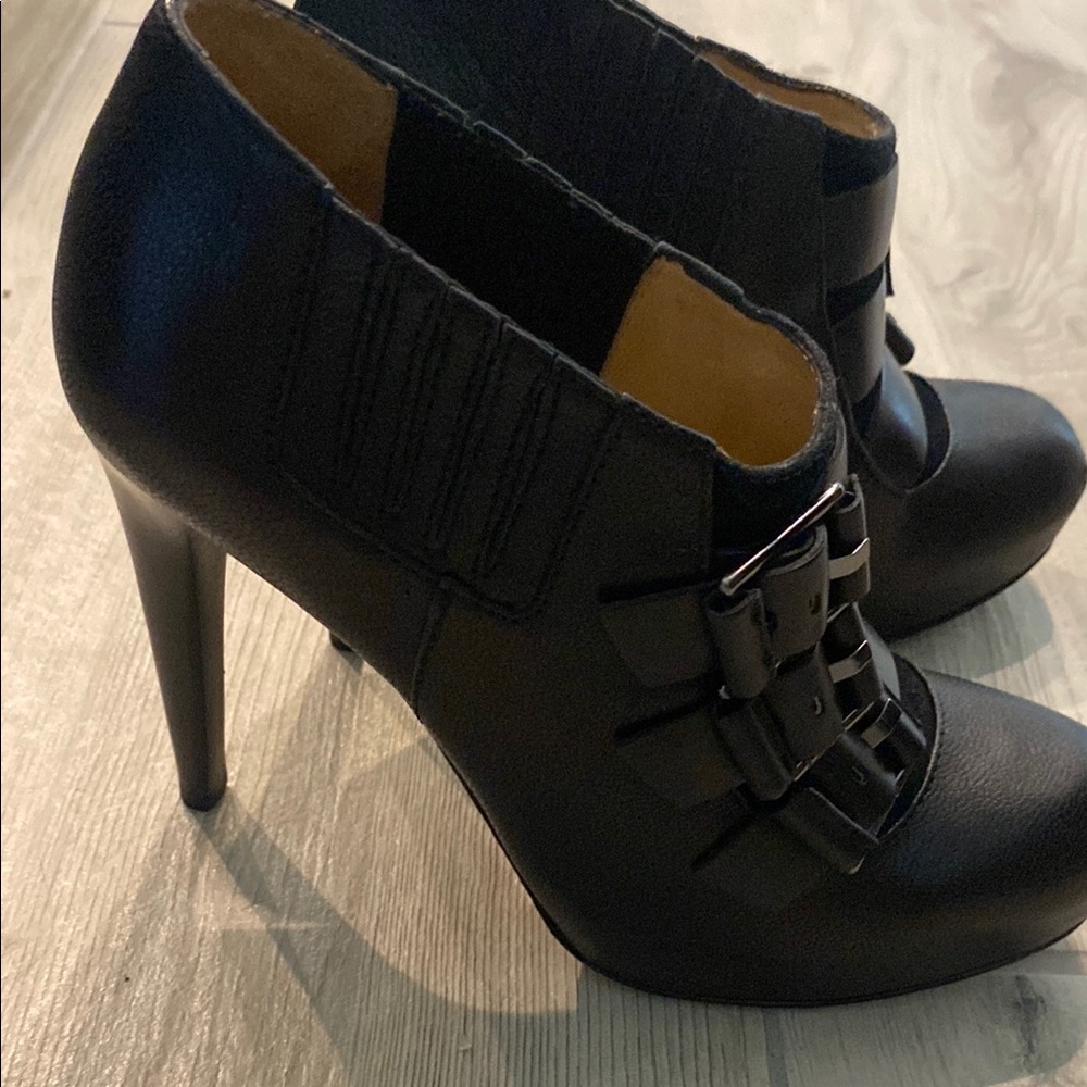 L.A.M.B. King Triple Buckle Heeled Boots